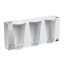 Verre à eau embossé transparent 32,5 cl x3^Gifi Outlet
