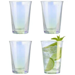 Verre à eau irisé transparent 29cl x4^Gifi