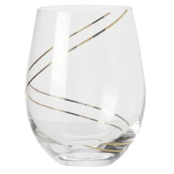 Verre à eau transparent liseré doré x4^Gifi Outlet