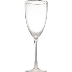 Verre à pied à liseré argenté^Gifi