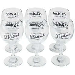 Verre à pied en verre transparent design Bistrot x6^Gifi Discount