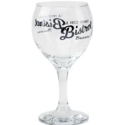 Verre à pied en verre transparent design Bistrot x6^Gifi Discount