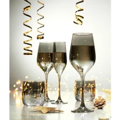 Verre à pied Kira Smoked 35cL x4^Gifi Outlet