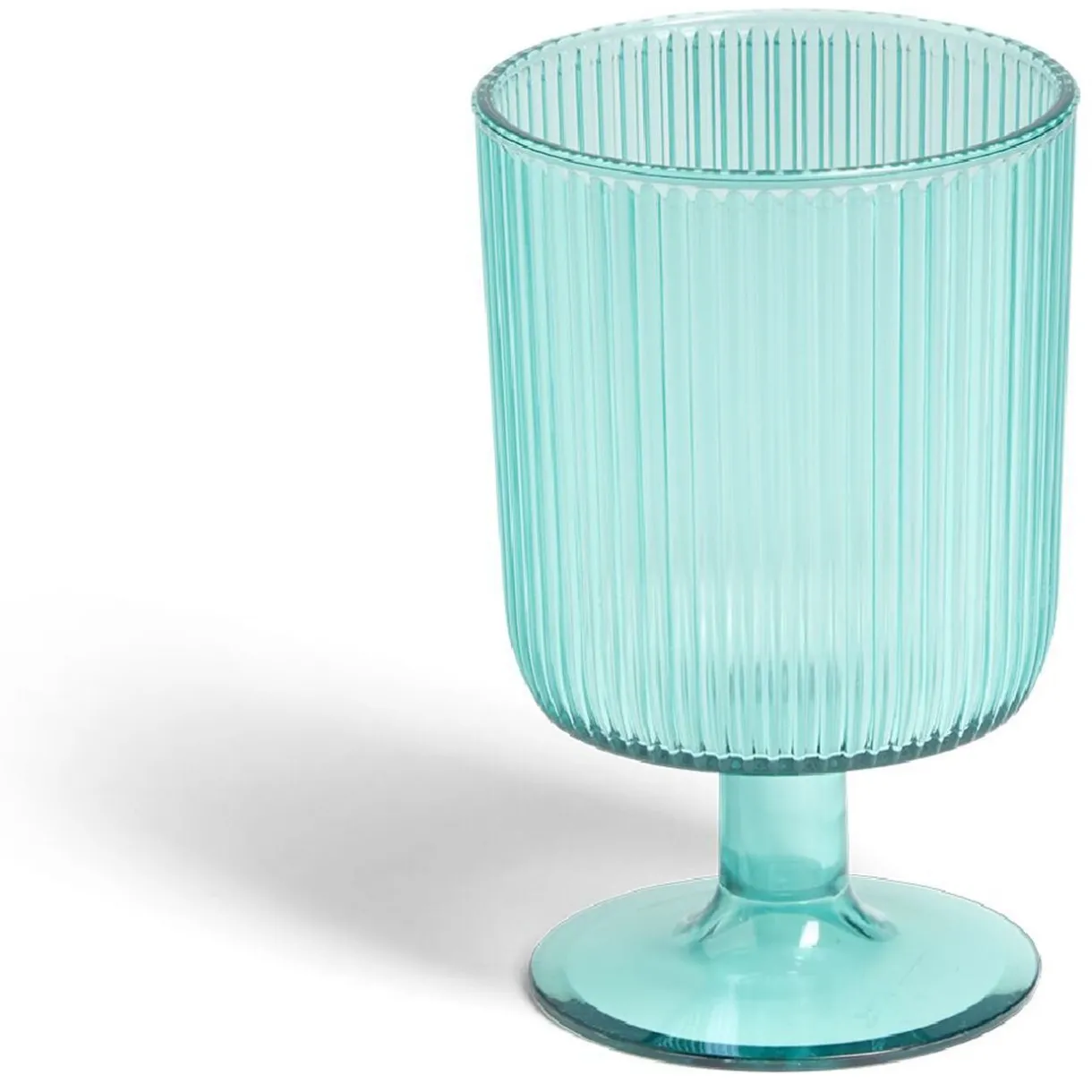 Verre à pied strié 300ml plastique Ø8xH12,5cm- 3 coloris^Gifi