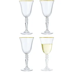 Verre à vin bord doré 27cl x4^Gifi Clearance