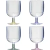 Verre à vin en plastique réutilisable x4^Gifi