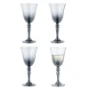 Verre à vin fumé noir 27cl x4^Gifi Discount