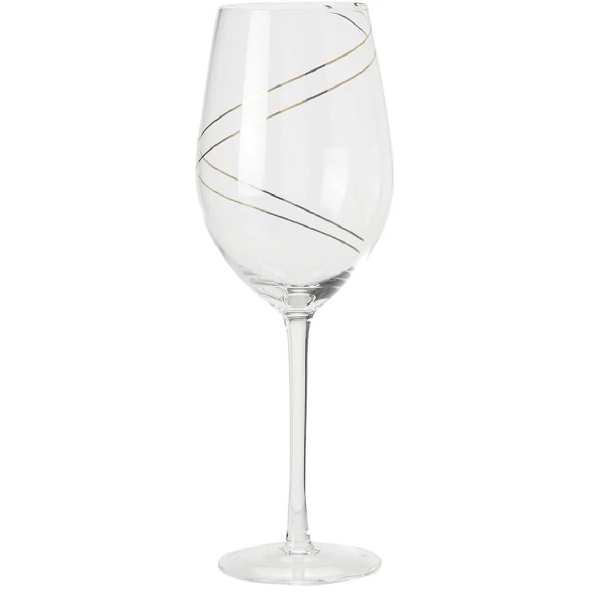 Verre à vin transparent liseré doré x4^Gifi New