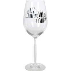 Verre à vin XL sur pied inscription Tu vin ou tu vin pas ? 75 cl^Gifi Online