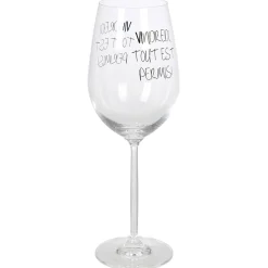 Verre à vin XL sur pied inscription Vendredi tout est permis ! 75 cl^Gifi Best