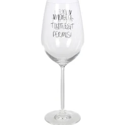 Verre à vin XL sur pied inscription Vendredi tout est permis ! 75 cl^Gifi Best