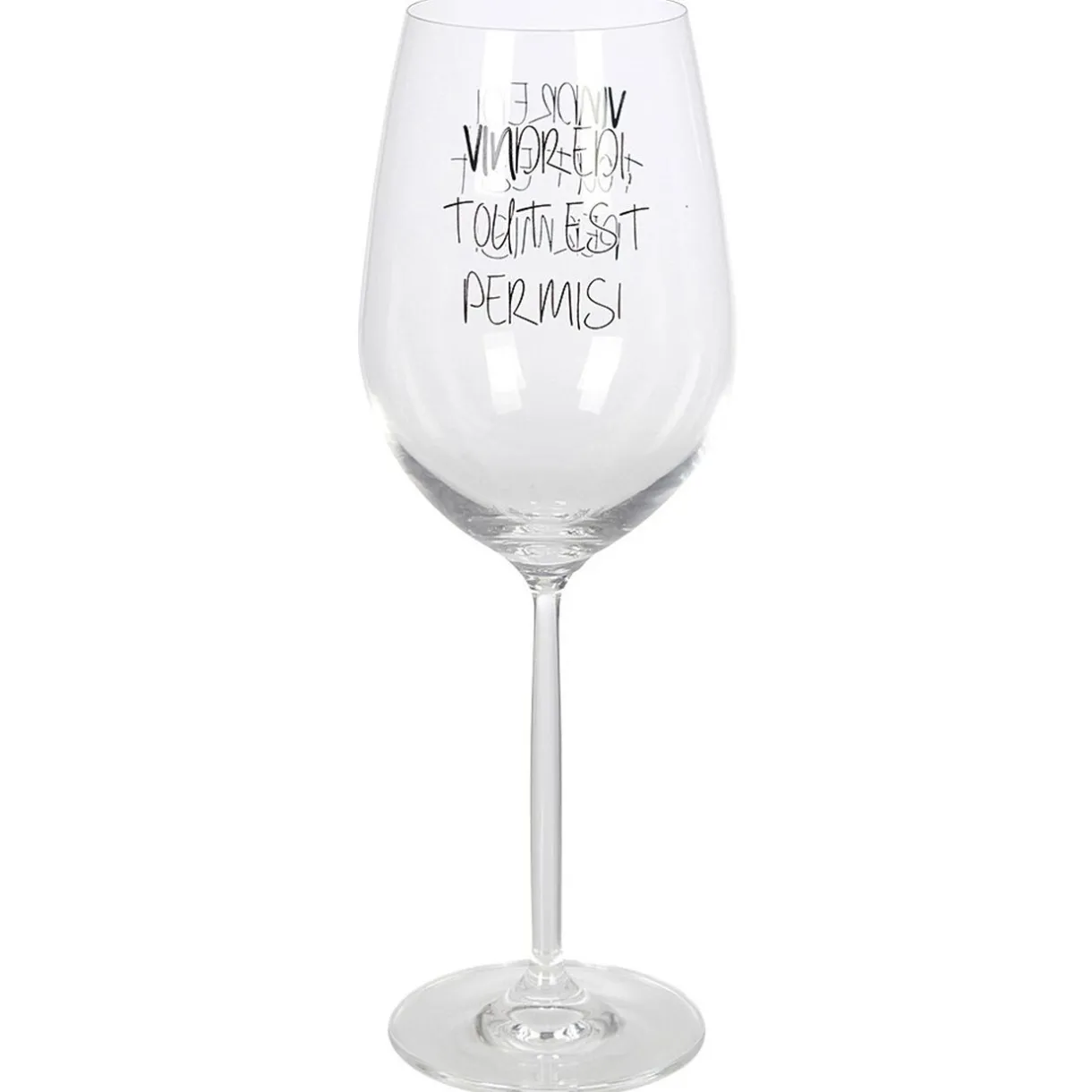 Verre à vin XL sur pied inscription Vendredi tout est permis ! 75 cl^Gifi Best