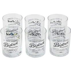 Verre bas en verre transparent design Bistrot x6^Gifi Clearance