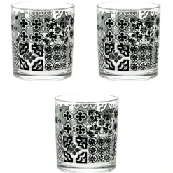 Verre bas motif carreaux de ciment x 3^Gifi Hot