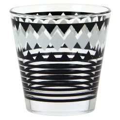 Verre bas motif graphique noir gris x 3^Gifi Best