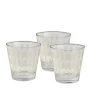 Verre bas style tropical motif ananas doré 25cl x3^Gifi Hot