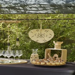 Verre bas transparent avec raphia Ø8xH9cm^Gifi Clearance