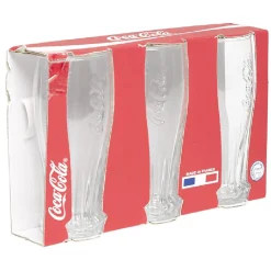 Verre Coca-Cola transparent x3^Gifi Clearance