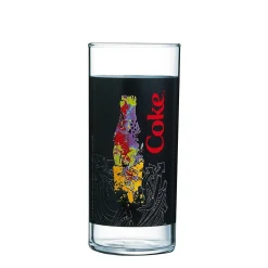 Verre Coca-Cola tubo noir motif bouteille colorée 27 cl^Gifi Outlet