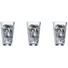 Verre conique bas motif feuillage 32,5 cl x3^Gifi Outlet