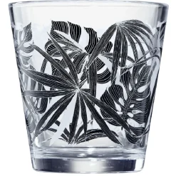 Verre conique bas motif feuillage 25,5 cl x3^Gifi Clearance