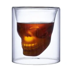 Verre double paroi Halloween tête de mort 25cl^Gifi Discount