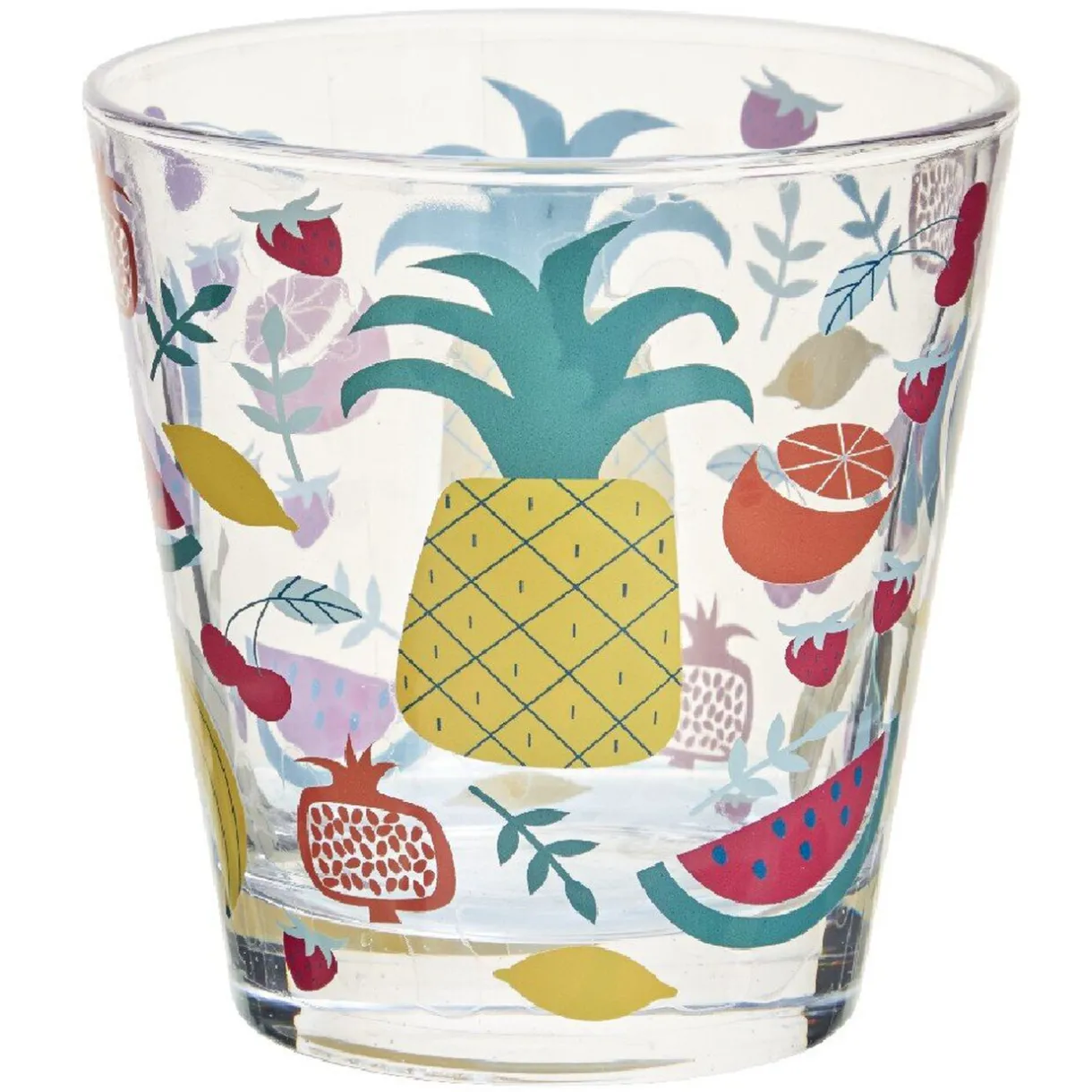 Verre gobelet transparent déco fruits exotiques x 3^Gifi Discount