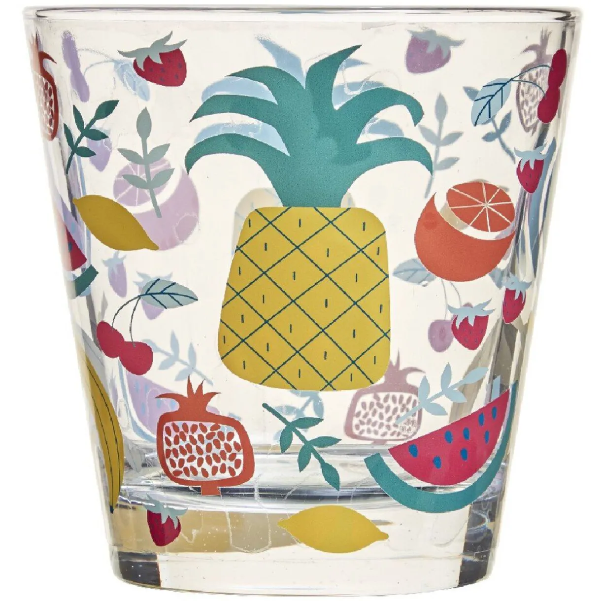 Verre gobelet transparent déco fruits exotiques x 3^Gifi Discount