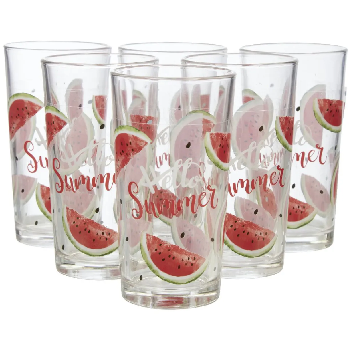 Verre haut pastèque Hello Summer x 6^Gifi Outlet