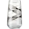 Verre haut transparent motif graphisme ligne noire 48 cl^Gifi Discount