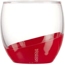 Verre Laguiole Evolution petit modèle transparent et rouge 34,5 cl^Gifi Online