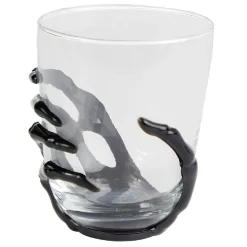 Verre main squelette Halloween noir transparent^Gifi Sale