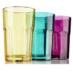 Verre 300ml Ø7,8xH11,8cm - 3 coloris^Gifi Clearance