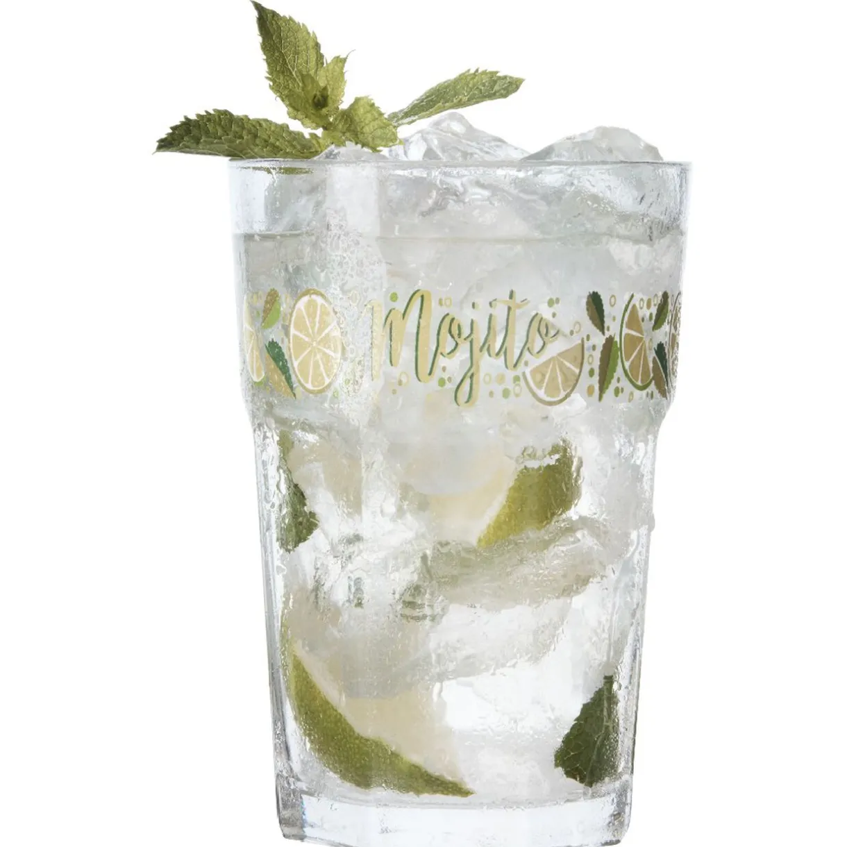 Verre Mojito transparent inscription et motif citron x2^Gifi Hot