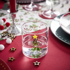 Verre Noël transparent avec centre sapin 3D Ø8xH8,5cm^Gifi Sale