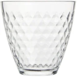 Verre transparent design point relief 25 cl x12^Gifi Outlet