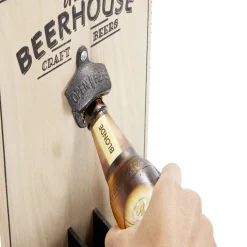 Verres à bière 50cl x2 avec support décapsuleur et 2 sous verres^Gifi Outlet