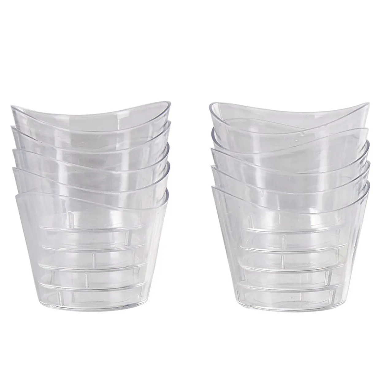 Verrine ovale en plastique réutilisable x10^Gifi