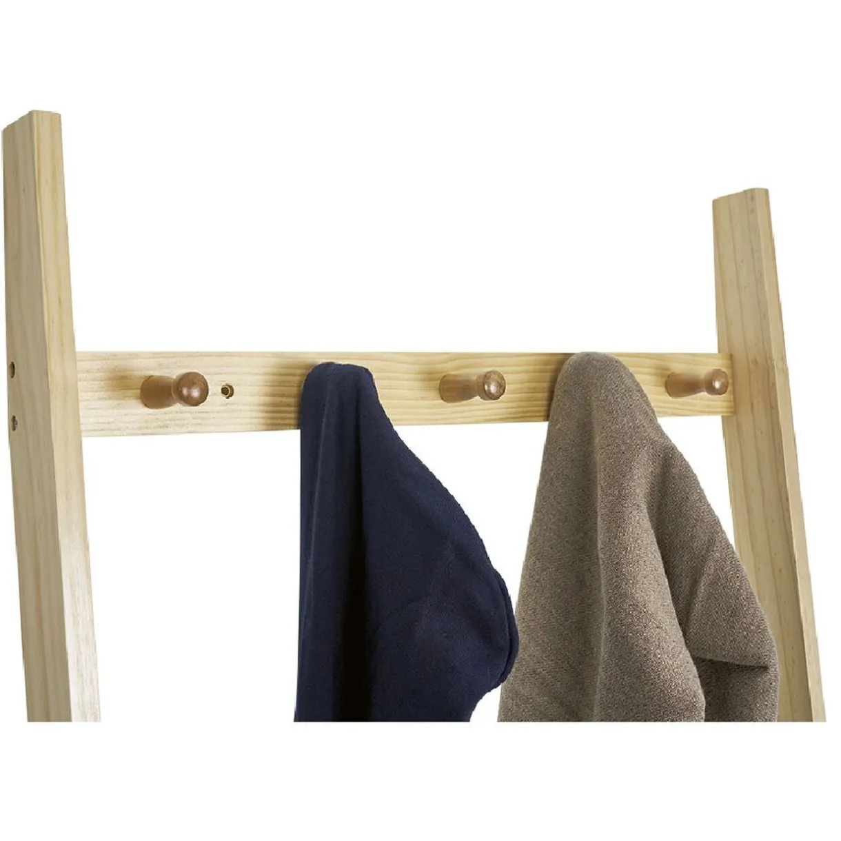 Rangement|Gifi Vestiaire en bois à fixer au mur 3 étagères naturel et blanc