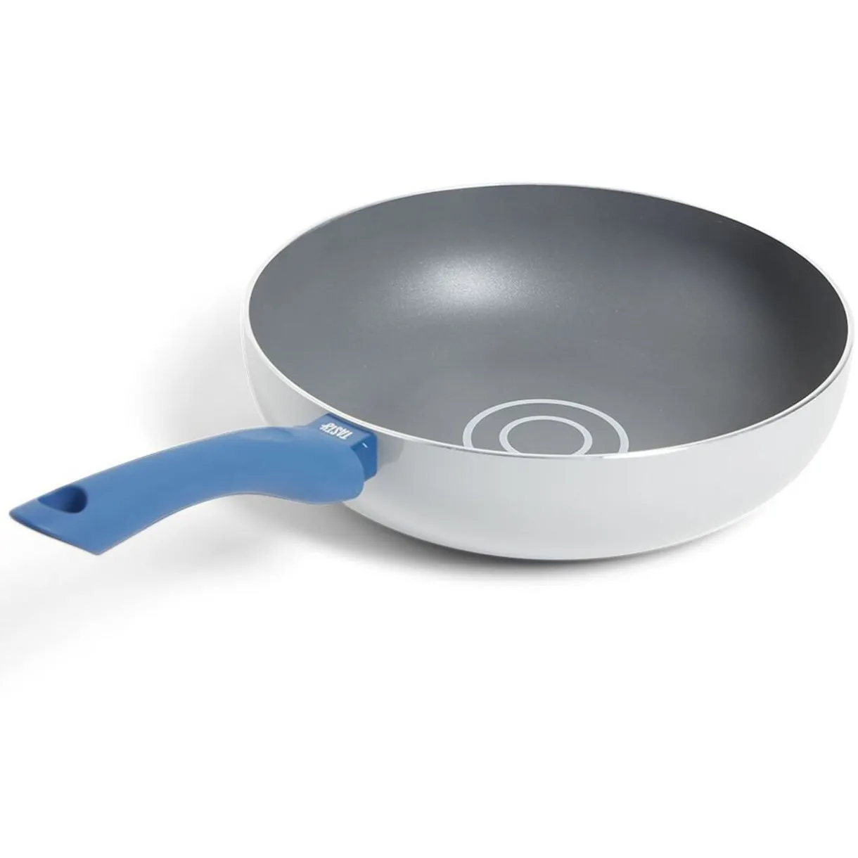 Wok tous feux Ø28cm aluminium gris et bleu^Gifi Outlet