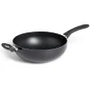 Wok tous feux sauf induction aluminium noir Ø28cm^Gifi Discount